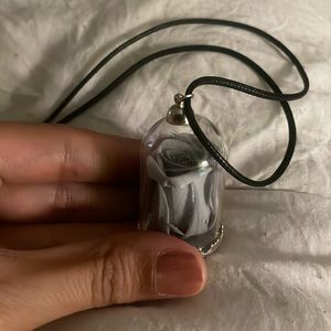 Original preserved rose pendant